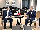 Diplomatická jednání. Ministr zahranií Jan Lipavský (vlevo) s tureckým...