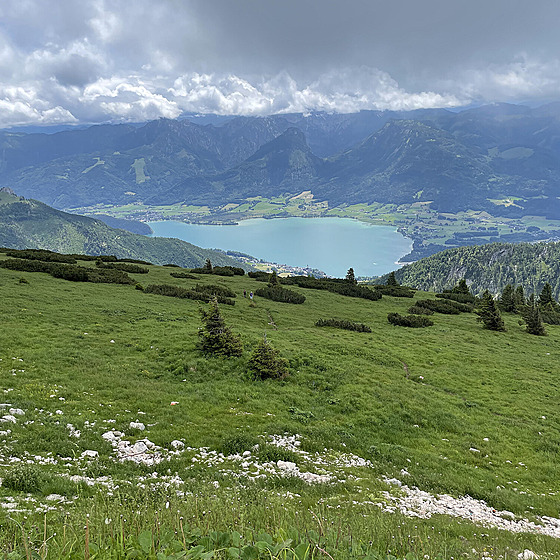 Kolem Wolfgangsee vede �ada turistických tras r�zné náro�nosti.