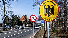 Kontroly na hranicích s Nmeckem.