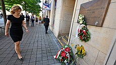 Primátorka Brna Markéta Va�ková (ODS) polo�ila 21. srpna 2023 v Brn� v�nec u...