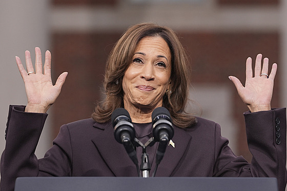 Viceprezidentka USA Kamala Harrisová v prvním projevu po skonení...
