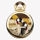 Prvn kapesn hodinky s devnou marketeri z roku 2008 982/115 Black Crowned...