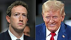 Majitel spolenosti Meta Mark Zuckerberg a zvolený americký prezident Donald...