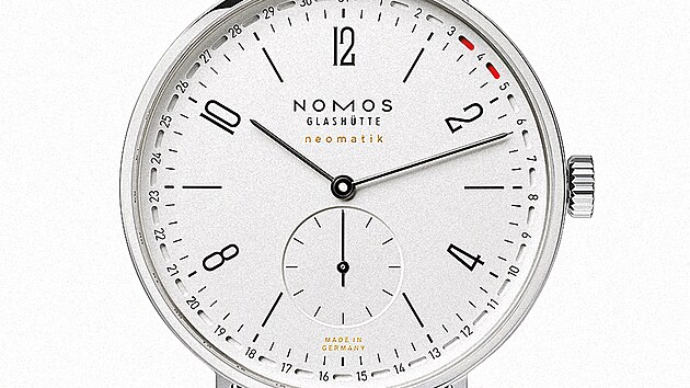 Hodinky Tangente jsou nejprod�van�j��m modelem NOMOS Glash�tte. V�roce 2018 zna�ka p�edstavila Tangente update s�kalibrem nov� generace DUW 6101. Hodinky maj� netradi�n� zn�zorn�n� datum pomoc� dvou barevn�ch ok�nek r�muj�c�ch konkr�tn� den po obvodu ��seln�ku.