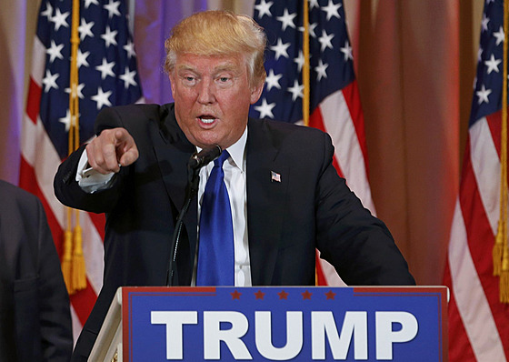 Donald Trump a jeho tradi�n� bombastický projev.