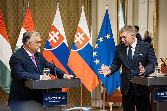 Oficiální náv�t�va ma�arského premiéra Viktora Orbána na ú�ad� vlády SR, kde ho...