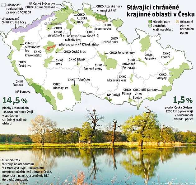 Chr�n�n� krajinn� oblasti v �esku.