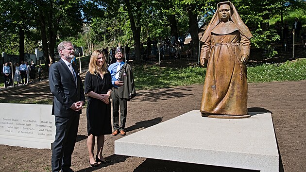 Premiér Petr Fiala (vlevo) a primátorka Brna Markéta Vaňková na slavnostním...