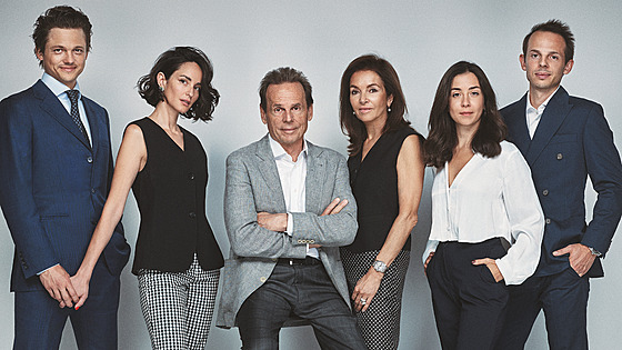 (zleva) Lukas a Oriane, Herbert a Beate, Clara a Johannes Schullinovi.