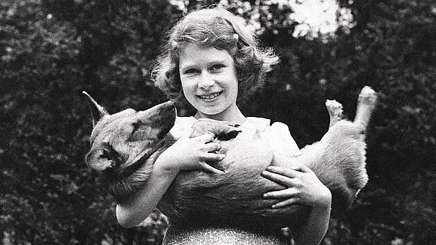 Desetiletá princezna Al�b�ta se svým corgiim