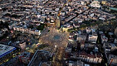 Protivládní protesty v srbském B�lehrad�, 28. �ervna 2028.