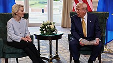 Ursula von der Leyenová a Donald Trump.