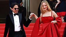 Here�ka Jennifer Lawrence p�e�la v roce 2023 �ervený koberec na filmovém...