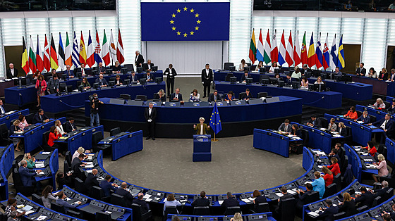 �éfka Evropské komise Ursula von der Leyenová p�ednesla ve �trasburku p�ed...