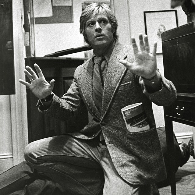 Robert Redford a jeho tv�dov� sako z filmu T�i dny Kondora. (1975)