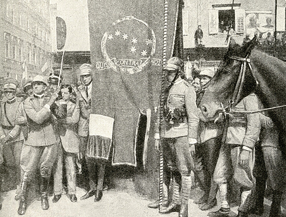 Umlec a revolucioná. Básník Gabriele dAnnunzio svým obsazením Fiume dal...