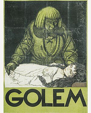 K nejvz�cn�j��m �esk�m filmov�m plak�t�m pat�� Golem od Josefa Weniga (k filmu...