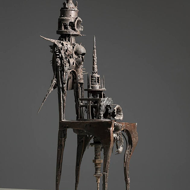 Alešovo město v Národní galerii. Veletržní palác představuje velkou instalaci Aleše Veselého