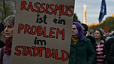 Demonstrace v Berlín� v reakci na výrok n�meckého kanclé�e Friedricha Merze o...