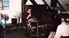 Spisovatelka Kamila Hladká.ktila v Brn svou novou knihu Dom?