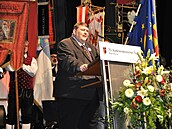 Nejvyí politický pedstavitel sudetských Nmc Bernd Posselt na sjezdu v...