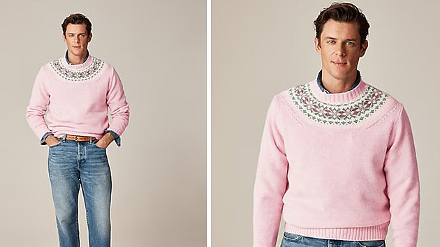 R��ový svetr od zna�ky J. Crew.