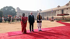 Indický premiér Naréndra Módí (vlevo) a ruský prezident Vladimir Putin, 1. zá�í 2025.