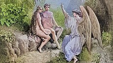 Ilustrace Gustava Doreho k dílu Ztracený ráj od Johna Miltona.