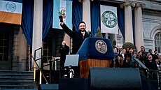 Nový starosta New Yorku Zohran Mamdani b�hem inaugurace, 1. ledna 2026.