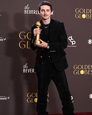 Timoth�e Chalamet, v�t�z ceny za nejlep�� mu�sk� hereck� v�kon ve filmu Velk�...