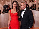 George Clooney s man�elkou Amal na p�edávání Zlatých glób�. (11. ledna 2026)