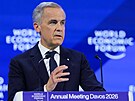 Kanadský premiér Mark Carney p�i projevu na Sv�tovém ekonomickém fóru v Davosu....