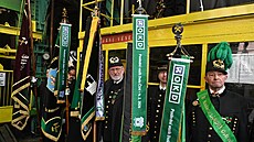 Slavnostní vyvezení posledního vozíku �erného uhlí. D�l �SM - Sever, Stonava,...