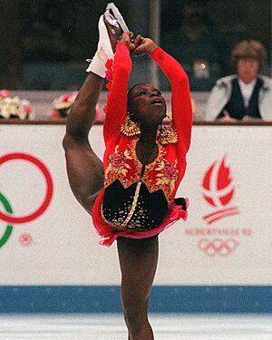 Francouzsk� krasobrusla�ka Surya Bonalyov� p�edv�d� svou volnou j�zdu b�hem...