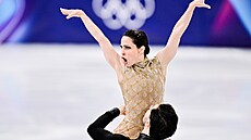 Deanna Stellato-Dudeková a Maxime Deschamps b�hem krátkého programu v...