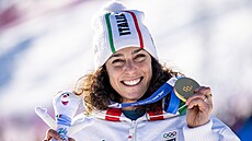 Italská ly�a�ka Federica Brignoneová vyhrála na zimní olympiád� ob�í slalom a...