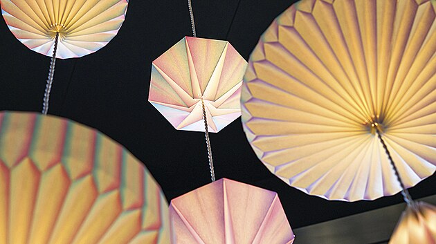 P�i pr�ci pou��v� vlastn� 3D ti�t�n� n�stroje, kter� navrhuje podle pot�eb kolekc�. Sv�m v�robk�m ��k� �high-tech origami�. Lampy ze slupek pomeran�� Floralis dr�� pohromad� jen pap�rov� konstrukce.