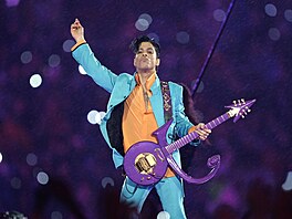 Prince b�hem vystoupení na Superbowlu v roce 2007.