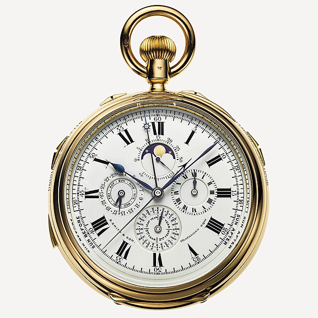 150 Heritage Pocket Watch čítají 40 funkcí, z nichž je 30 komplikací, včetně...