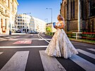 Tereza Voborníková s trofejí pro Biatlonistku roku, cenu p�evzala na...