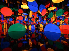 Výstava japonská um�lkyn� Yayoi Kusama s názvem �I spend Each Day Embracing...