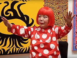 Slavná japonská um�lkyn� Yayoi Kusama. (11. zá�í 2018)