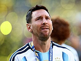 Lionel Messi po proh�e ve finále MS ve fotbale se �pan�lskem, 19. �ervence 2026.