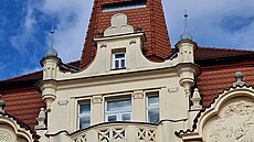 Detail domu v Koda�ské ulici.