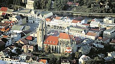 M�sto Kolín, letecký pohled na centrum