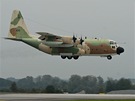 Letoun C-130 Hercules izraelskho letectva pistv na monovskm letiti