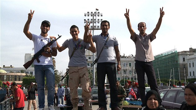Libyjsci oslavují pád Kaddáfího režimu