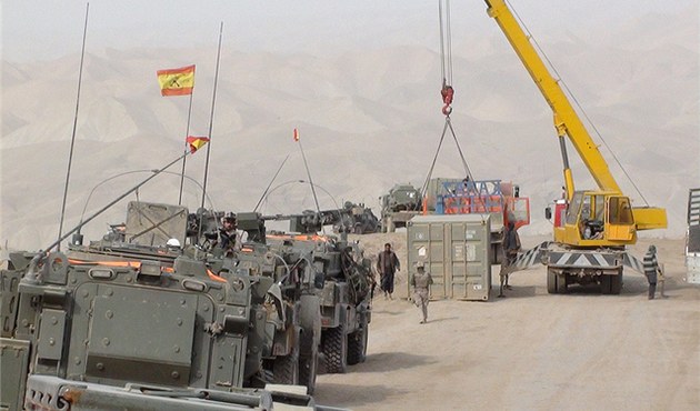Vojenské vybavení v Afghánistánu - provincie Baghdis. Ilustraní foto.