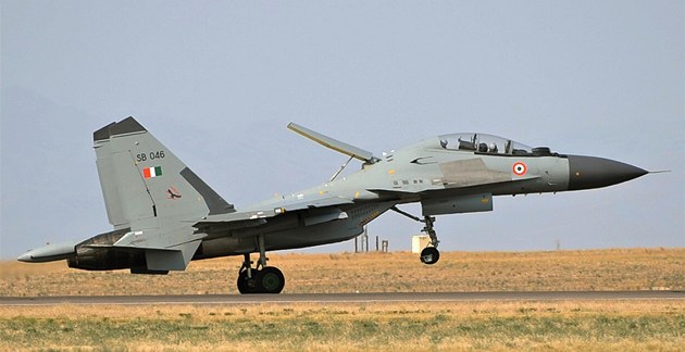 Ruský Su-30 v indickém letectvu. Ilustrační foto.