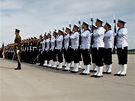 Litevsk jednotka bhem slavnostnho ceremonilu k pedn vzdunho prostoru